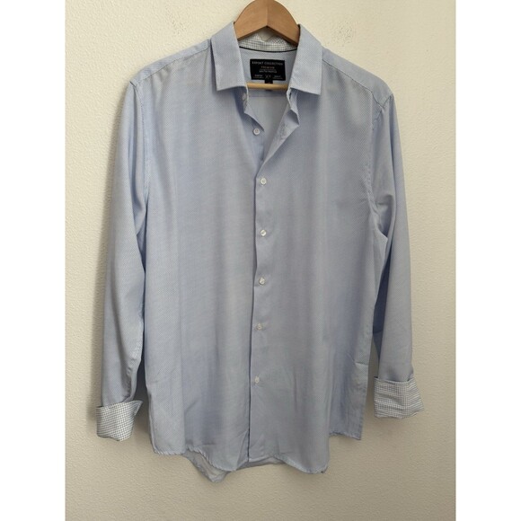 Mens Report Collection Premium Performance Long Sleeve Button-Up Shirt L 16.5 - Picture 1 of 8